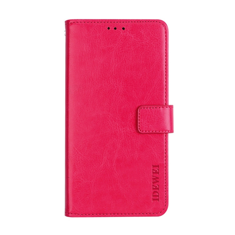For Blackview A70 idewei Crazy Horse Texture Horizontal Flip Leather Case with Holder & Card Slots & Wallet(Rose Red) - free shipping - PMC TechLife - Order now!