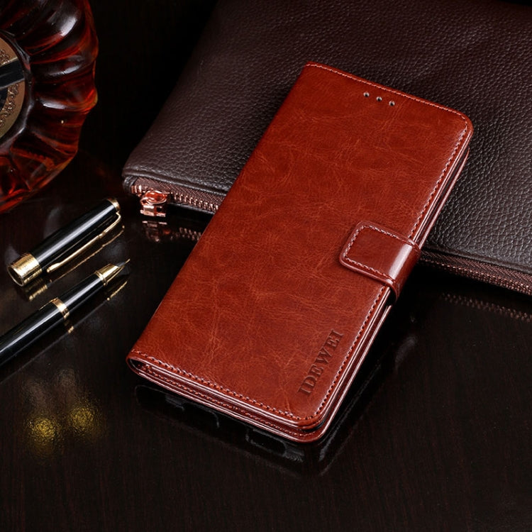 For Blackview A80 Plus idewei Crazy Horse Texture Horizontal Flip Leather Case with Holder & Card Slots & Wallet(Brown) - free shipping - PMC TechLife - Order now!