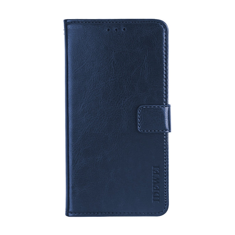 For TCL 10 5G idewei Crazy Horse Texture Horizontal Flip Leather Case with Holder & Card Slots & Wallet(Blue) - free shipping - PMC Jewellery - Order now!