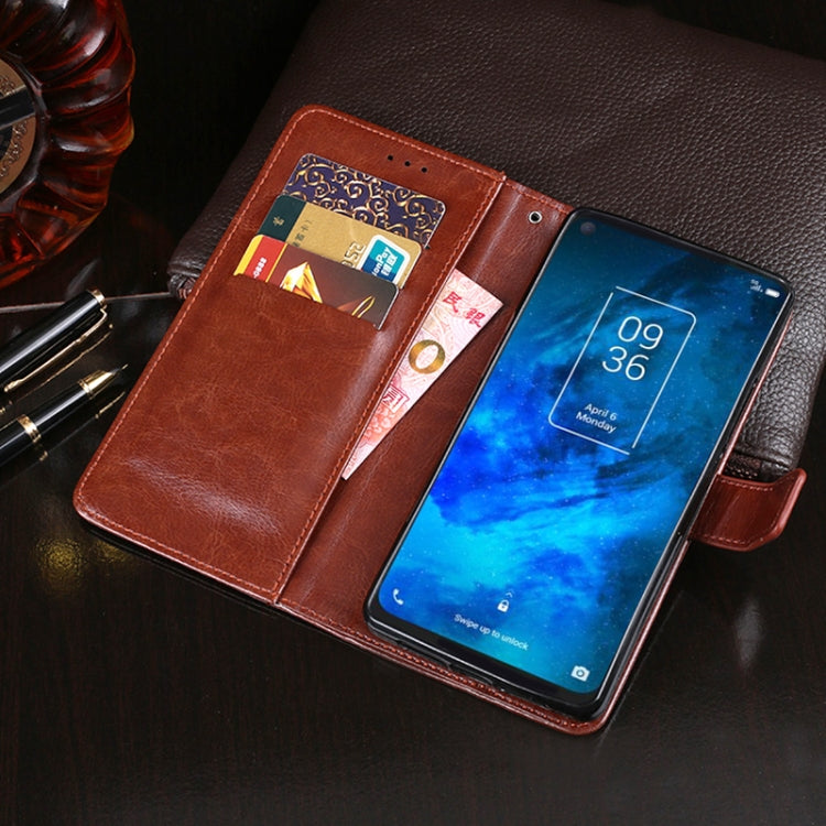 For TCL 10 5G idewei Crazy Horse Texture Horizontal Flip Leather Case with Holder & Card Slots & Wallet(Blue) - free shipping - PMC Jewellery - Order now!