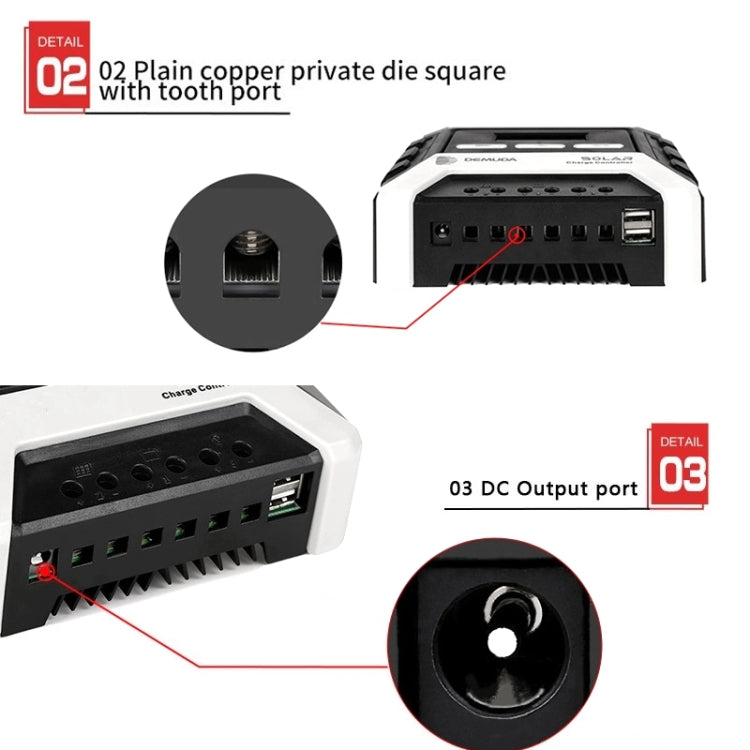 MPPT Solar Controller 12V / 24V / 48V Automatic Identification Charging Controller with Dual USB Output, Model:40A - Others by PMC Jewellery | Online Shopping South Africa | PMC Jewellery | Buy Now Pay Later Mobicred