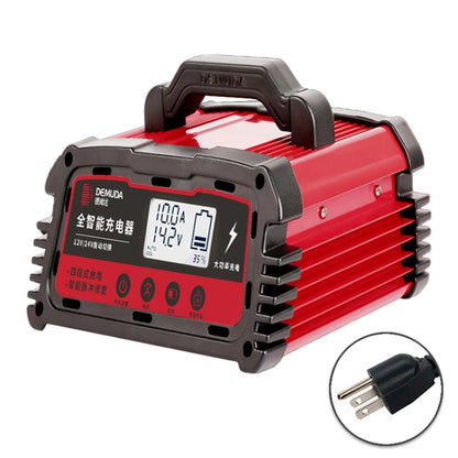 DEMUDA DC200 20A 12V / 24V Car Battery Charger Intelligent Pulse Repair Type Lead-acid Battery, Plug Type:JP Plug(Red) - Battery Charger by PMC Jewellery | Online Shopping South Africa | PMC Jewellery | Buy Now Pay Later Mobicred