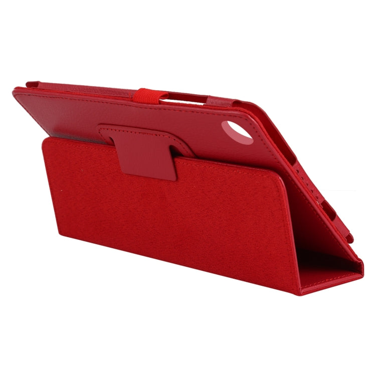 For Lenovo Tab M7 Litchi Texture Solid Color Horizontal Flip Leather Case with Holder & Pen Slot(Red) - Lenovo by PMC Jewellery | Online Shopping South Africa | PMC Jewellery