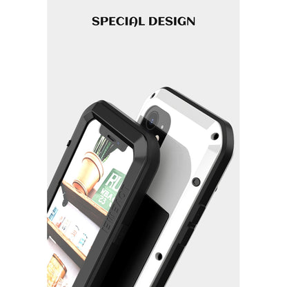 For iPhone 12 LOVE MEI Metal Shockproof Life Waterproof Dustproof Protective Case(Black) - iPhone 12 / 12 Pro Cases by LOVE MEI | Online Shopping South Africa | PMC Jewellery | Buy Now Pay Later Mobicred