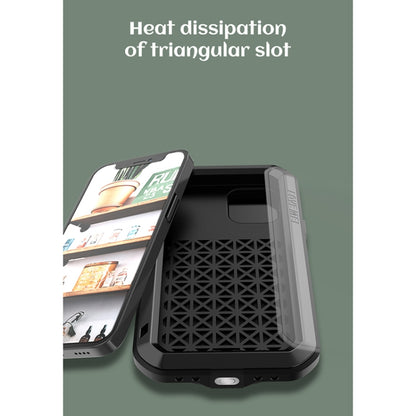 For iPhone 12 LOVE MEI Metal Shockproof Life Waterproof Dustproof Protective Case(Black) - iPhone 12 / 12 Pro Cases by LOVE MEI | Online Shopping South Africa | PMC Jewellery | Buy Now Pay Later Mobicred