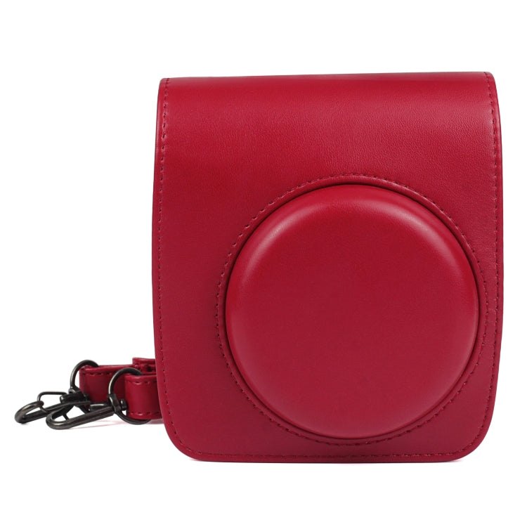 Solid Color PU Camera Bag with Shoulder Strap for Fujifilm Instax mini 90(Red) - free shipping - PMC TechLife - Order now!