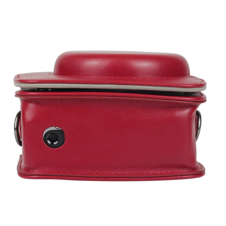 Solid Color PU Camera Bag with Shoulder Strap for Fujifilm Instax mini 90(Red) - free shipping - PMC TechLife - Order now!