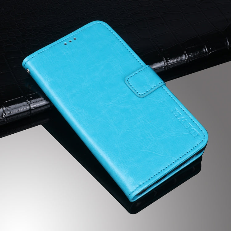 For TCL 10 5G UW idewei Crazy Horse Texture Horizontal Flip Leather Case with Holder & Card Slots & Wallet(Sky Blue) - More Brand by idewei | Online Shopping South Africa | PMC Jewellery | Buy Now Pay Later Mobicred