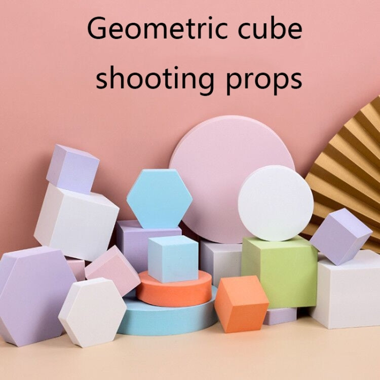 8 in 1 Different Sizes Geometric Cube Solid Color Photography Photo Background Table Shooting Foam Props(Light Blue) - free shipping - PMc TechLife - Order now!