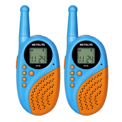 1 Pair RETEVIS RT-35 0.5W EU Frequency 446MHz 8CHS Children Handheld Walkie Talkie(Blue) - Children by RETEVIS | Online Shopping South Africa | PMC Jewellery | Buy Now Pay Later Mobicred