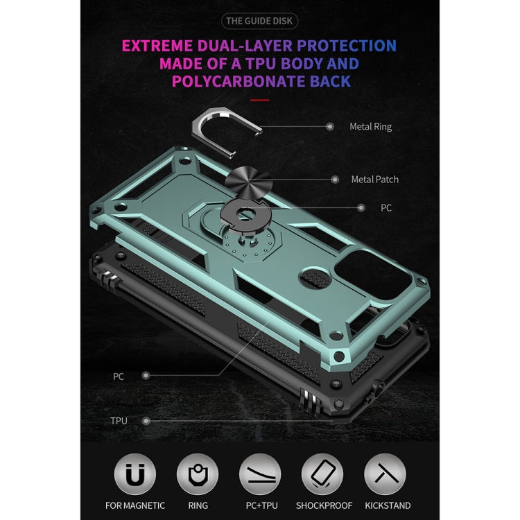 For Motorola Moto G10 / G30 Shockproof TPU + PC Protective Case with 360 Degree Rotating Holder(Green) - Motorola Cases by PMC TechLife | Online Shopping South Africa | PMC TechLife | Buy Now Pay Later Mobicred