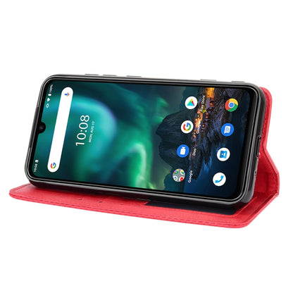 For UMIDIGI Bison GT Magnetic Buckle Retro Crazy Horse Texture Horizontal Flip Leather Case with Holder & Card Slots & Photo Frame(Red) - More Brand by PMC Jewellery | Online Shopping South Africa | PMC Jewellery