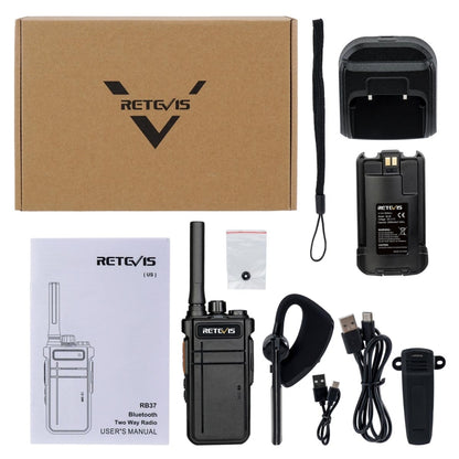 RETEVIS RB37 US Frequency 462.5625-467.7125MHz 22CHS FRS License-free Two Way Radio Handheld Bluetooth Walkie Talkie(Black) - Handheld Walkie Talkie by RETEVIS | Online Shopping South Africa | PMC Jewellery | Buy Now Pay Later Mobicred