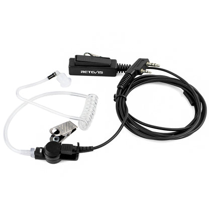 RETEVIS TK 2 Pin Long Clip Air Guide Covert Acoustic Tube Earpiece Speaker Microphone for H-777 / RT-5R / RT-5RV / RT-B6 - Microphones & Headsets by RETEVIS | Online Shopping South Africa | PMC Jewellery | Buy Now Pay Later Mobicred