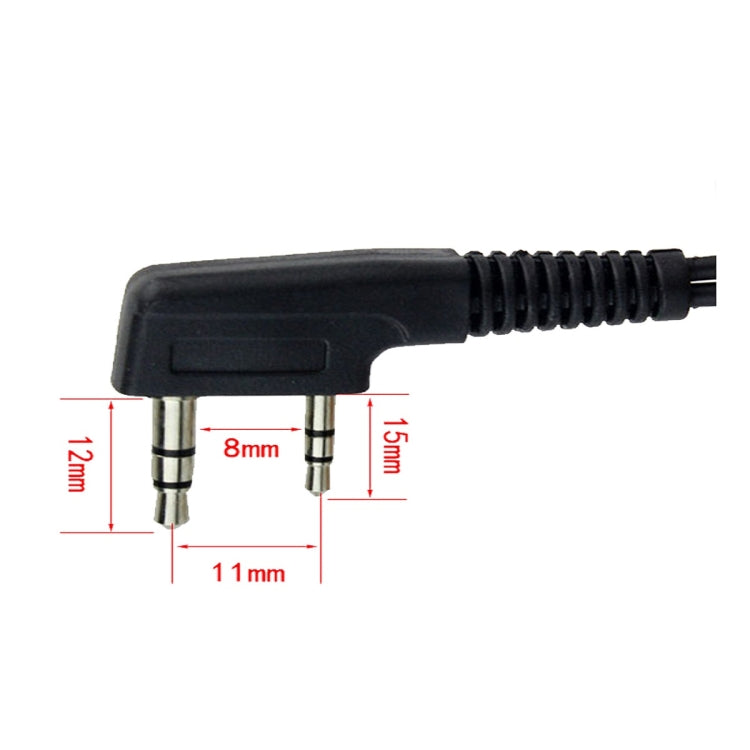 RETEVIS TK 2 Pin Long Clip Air Guide Covert Acoustic Tube Earpiece Speaker Microphone for H-777 / RT-5R / RT-5RV / RT-B6 - Microphones & Headsets by RETEVIS | Online Shopping South Africa | PMC Jewellery | Buy Now Pay Later Mobicred