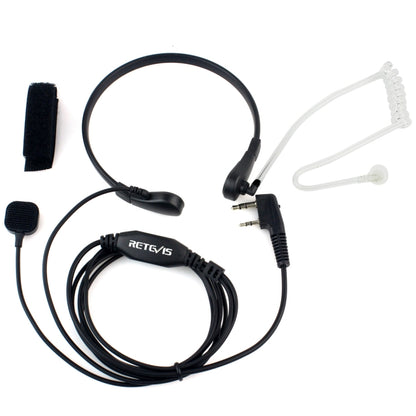 RETEVIS TK Throat PTT Covert Acoustic Tube Earphone Speaker Microphone for H-777 / RT-5R / RT-5RV / RT-B6 - Microphones & Headsets by RETEVIS | Online Shopping South Africa | PMC Jewellery | Buy Now Pay Later Mobicred