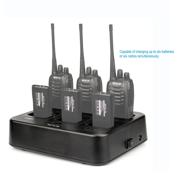 RETEVIS RTC777 Six-Way Walkie Talkie Charger for Retevis H777, EU Plug - Batteries & Chargers by RETEVIS | Online Shopping South Africa | PMC Jewellery | Buy Now Pay Later Mobicred