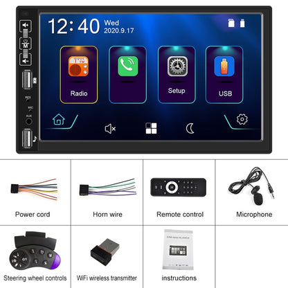 A2891 7 inch Car HD MP5 Carplay Bluetooth Music Player Reversing Image All-in-one Machine Support FM / U Disk with Remote Controler, Style:Standard - Car MP3 & MP4 & MP5 by PMC Jewellery | Online Shopping South Africa | PMC Jewellery | Buy Now Pay Later Mobicred