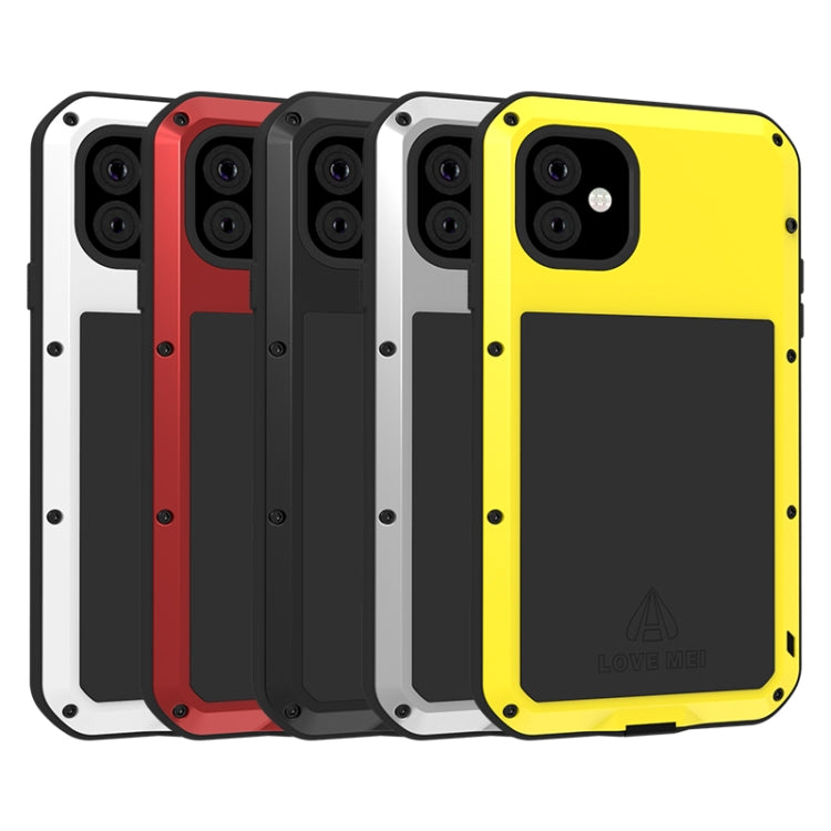 For iPhone 11 LOVE MEI Metal Shockproof Waterproof Dustproof Protective Case(Red) - iPhone 11 Cases by LOVE MEI | Online Shopping South Africa | PMC Jewellery