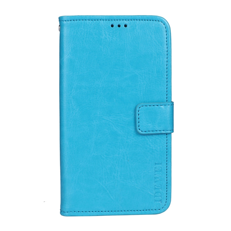 For Wiko Y51 idewei Crazy Horse Texture Horizontal Flip Leather Case with Holder & Card Slots & Wallet(Sky Blue) - Wiko by idewei | Online Shopping South Africa | PMC Jewellery | Buy Now Pay Later Mobicred