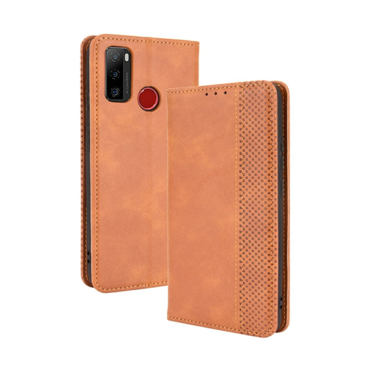 For Ulefone Note 10 Magnetic Buckle Retro Crazy Horse Texture Horizontal Flip Leather Case with Holder & Card Slots & Photo Frame(Brown) - Ulefone Cases by PMC Jewellery | Online Shopping South Africa | PMC Jewellery | Buy Now Pay Later Mobicred