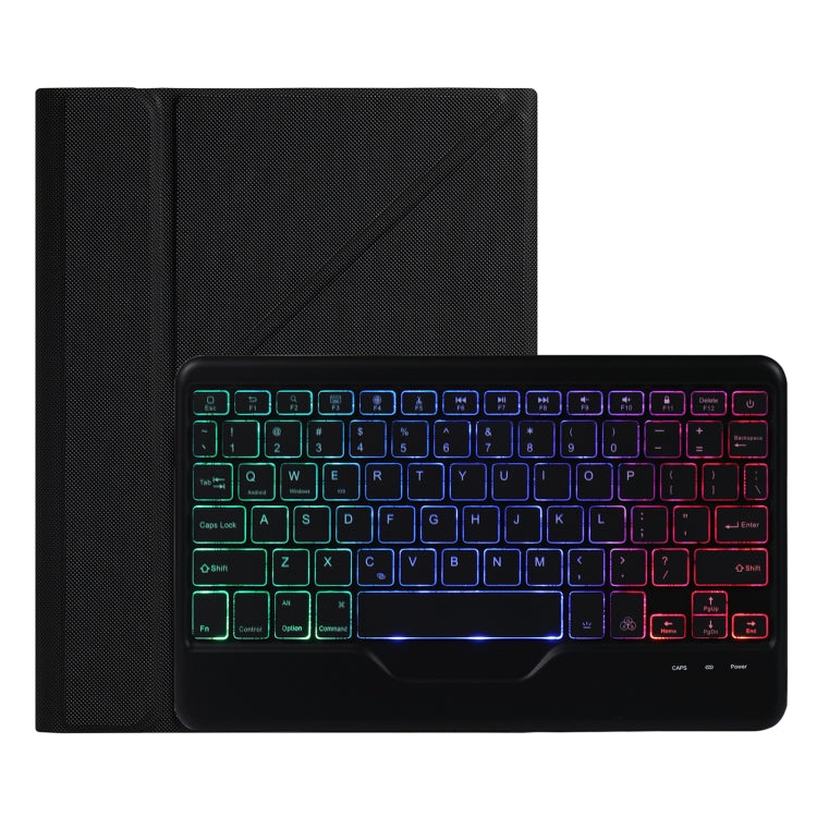 B07S Splittable Backlight Bluetooth Keyboard Leather Tablet Case with Triangle Holder & Pen Slot For iPad 9.7 2018 & 2017 / Pro 9.7 / Air 2(Black Diamond Pattern) - Universal by PMC TechLife | Online Shopping South Africa | PMC TechLife