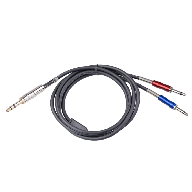 BLS0201-18 Stereo 6.35mm Male to Dual Mono 6.35mm Audio Cable, Length:1.8m - Microphone Audio Cable & Connector by PMC Jewellery | Online Shopping South Africa | PMC Jewellery | Buy Now Pay Later Mobicred