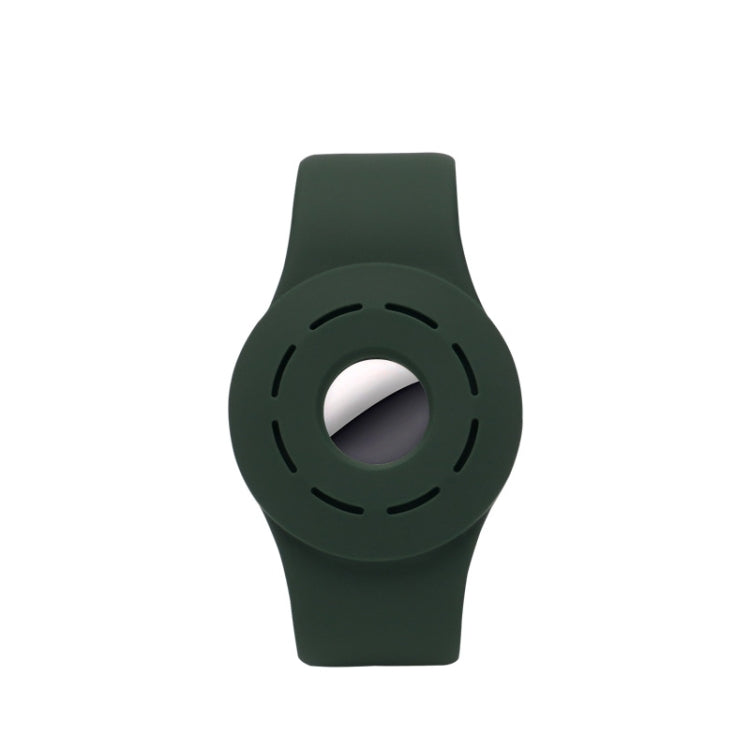 Anti-scratch Shockproof Silicone Bracelet Strap Protective Cover Case For AirTag(Deep Green) -  by PMc TechLife | Online Shopping South Africa | PMc TechLife | Buy Now Pay Later Mobicred