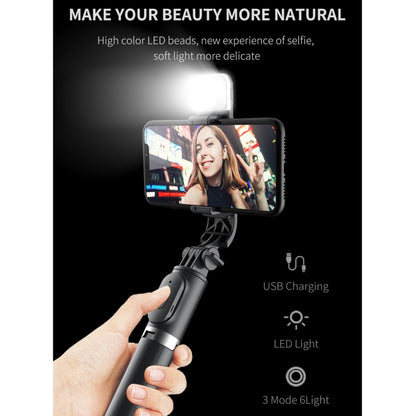 Q02S Fill Light Bluetooth Selfie Stick Tripod Mobile Phone Holder(Black) - Selfie Sticks by PMC Jewellery | Online Shopping South Africa | PMC Jewellery | Buy Now Pay Later Mobicred