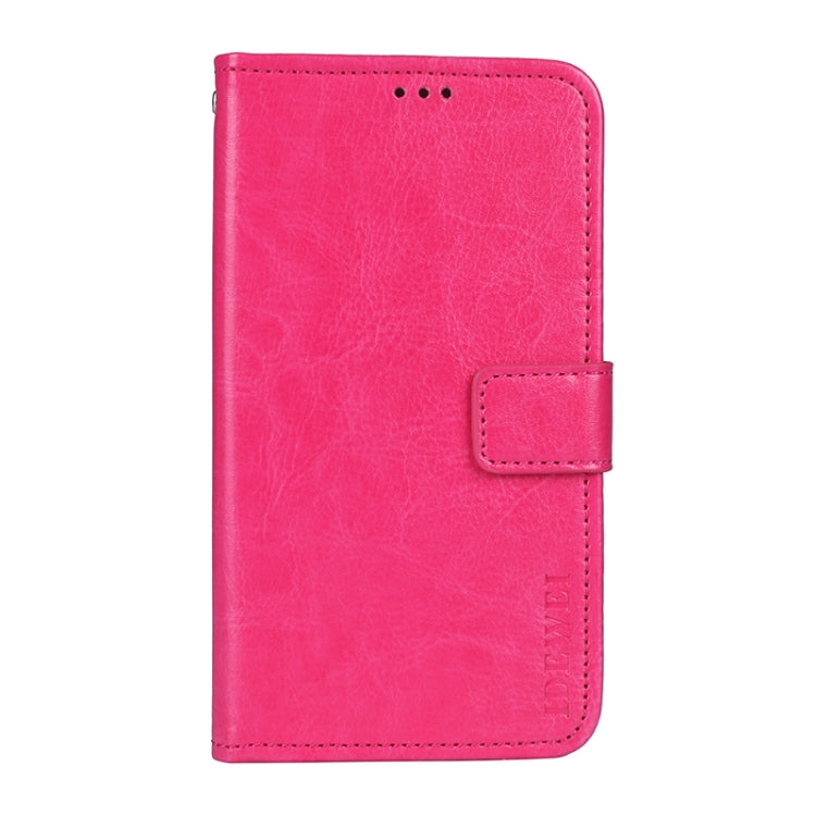 For Blackview A90 idewei Crazy Horse Texture Horizontal Flip Leather Case with Holder & Card Slots & Wallet(Rose Red) - More Brand by idewei | Online Shopping South Africa | PMC Jewellery | Buy Now Pay Later Mobicred