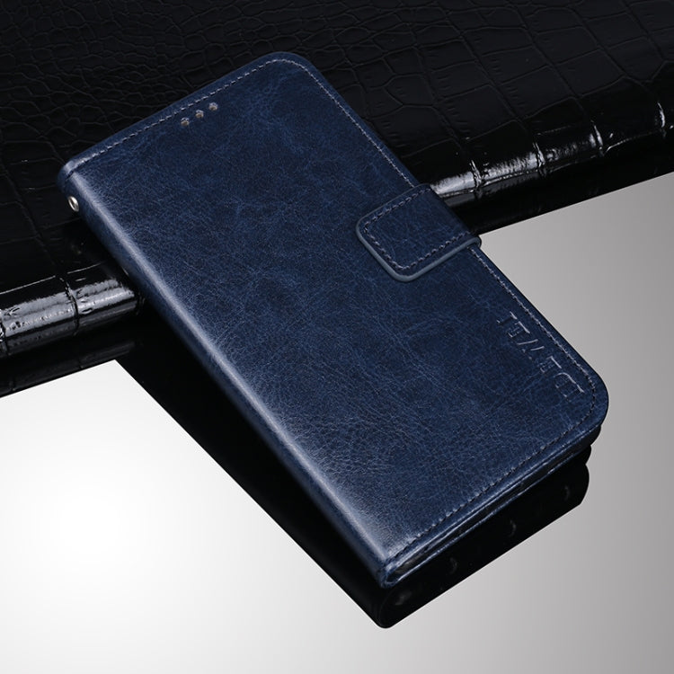 For Wiko Power U30 idewei Crazy Horse Texture Horizontal Flip Leather Case with Holder & Card Slots & Wallet(Dark Blue) - Wiko by idewei | Online Shopping South Africa | PMC Jewellery | Buy Now Pay Later Mobicred