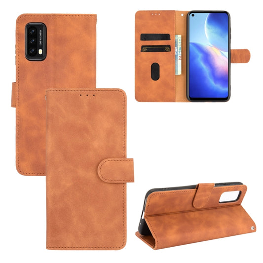 For Blackview A90 Solid Color Skin Feel Magnetic Buckle Horizontal Flip Calf Texture PU Leather Case with Holder & Card Slots & Wallet(Brown) - More Brand by PMC Jewellery | Online Shopping South Africa | PMC Jewellery