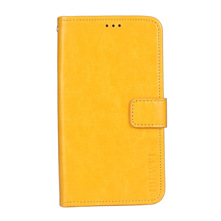 For Lenovo K13 Note idewei Crazy Horse Texture Horizontal Flip Leather Case with Holder & Card Slots & Wallet(Yellow) - Lenovo by idewei | Online Shopping South Africa | PMC Jewellery | Buy Now Pay Later Mobicred