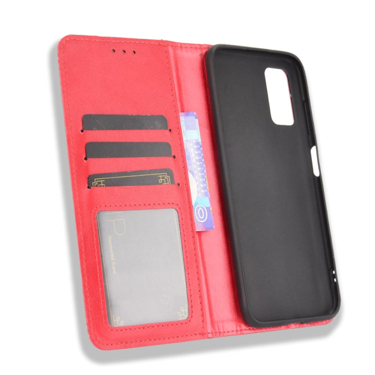 For Blackview A90 Magnetic Buckle Retro Crazy Horse Texture Horizontal Flip Leather Case with Holder & Card Slots & Photo Frame(Red) - More Brand by PMC Jewellery | Online Shopping South Africa | PMC Jewellery