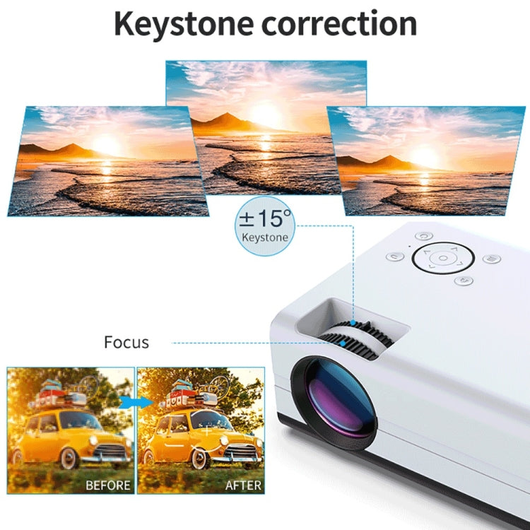 WEJOY Y5 800x480P 80 ANSI Lumens Portable Home Theater LED HD Digital Projector, Android 9.0, 1G+8G, US Plug - LED Projector by WEJOY | Online Shopping South Africa | PMC Jewellery | Buy Now Pay Later Mobicred