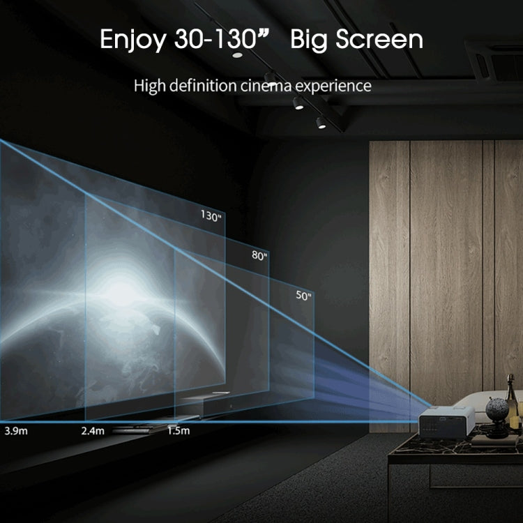 WEJOY Y5 800x480P 80 ANSI Lumens Portable Home Theater LED HD Digital Projector, Android 9.0, 1G+8G, EU Plug - LED Projector by WEJOY | Online Shopping South Africa | PMC Jewellery | Buy Now Pay Later Mobicred