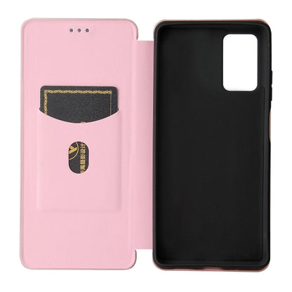 For Blackview A100 Carbon Fiber Texture Horizontal Flip TPU + PC + PU Leather Case with Card Slot(Pink) - More Brand by PMC Jewellery | Online Shopping South Africa | PMC Jewellery