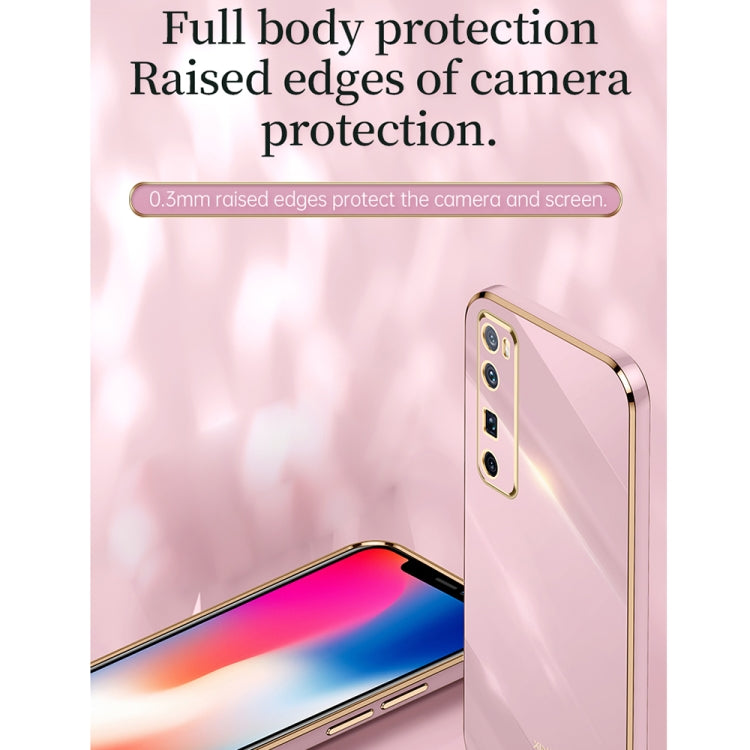 For Huawei nova 7 5G XINLI Straight 6D Plating Gold Edge TPU Shockproof Case(Black) - Huawei Cases by XINLI | Online Shopping South Africa | PMC TechLife