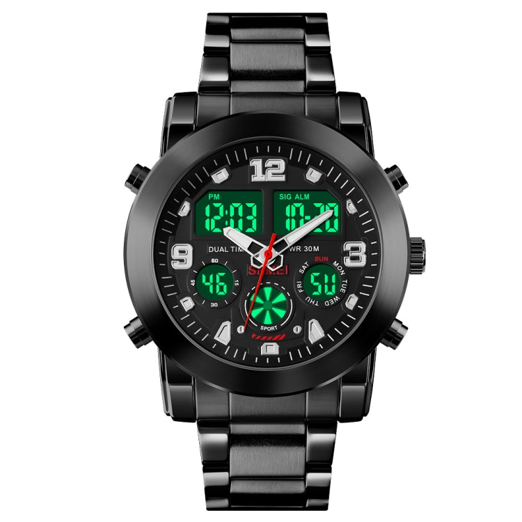 SKMEI 1642 Three-time Display Luminous Electronic Watch, Support Alarm Clock(Black) - free shipping - PMC TechLife - Order now!