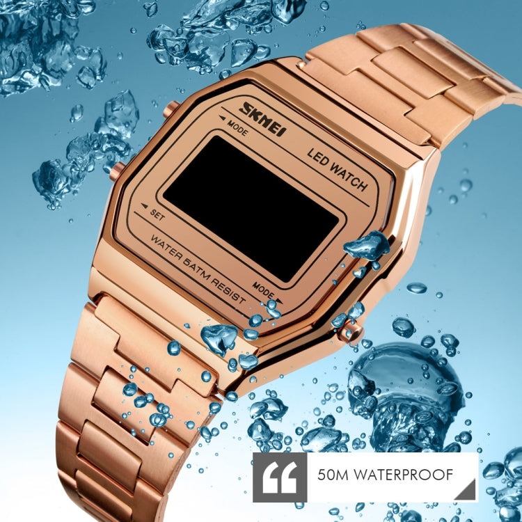 SKMEI 1646 LED Digital Display Luminous Electronic Watch(Silver) - free shipping - PMC TechLife - Order now!