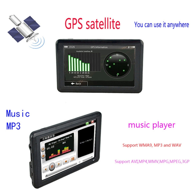 Q5 Car 5 inch HD TFT Touch Screen GPS Navigator Support TF Card / MP3 / FM Transmitter, Specification:South America Map - Car Monitor by PMC Jewellery | Online Shopping South Africa | PMC Jewellery | Buy Now Pay Later Mobicred