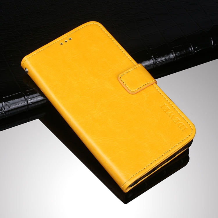 idewei Crazy Horse Texture Horizontal Flip Leather Case with Holder & Card Slots & Wallet For Doogee S97 Pro(Yellow) - More Brand by idewei | Online Shopping South Africa | PMC Jewellery | Buy Now Pay Later Mobicred