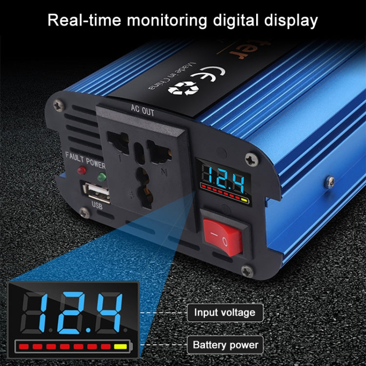 Carmaer 500W Car Smart Multi-function Digital Display Inverter Household Power Converter, Specification:24V to 220V - Modified Square Wave by PMC TechLife | Online Shopping South Africa | PMC TechLife | Buy Now Pay Later Mobicred