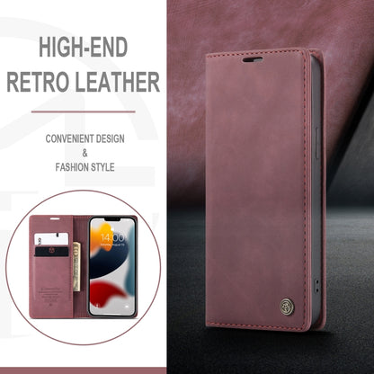 For iPhone 13 Pro CaseMe-013 Multifunctional Retro Frosted Horizontal Flip Leather Case with Card Slot & Holder & Wallet (Wine Red) - iPhone 13 Pro Cases by CaseMe | Online Shopping South Africa | PMC Jewellery | Buy Now Pay Later Mobicred