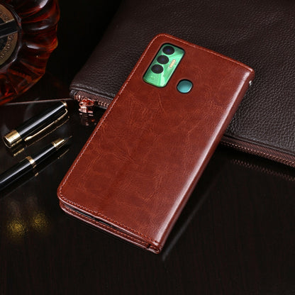 idewei Crazy Horse Texture Horizontal Flip Leather Case with Holder & Card Slots & Wallet For Tecno Spark 7P(Red) - Tecno Cases by idewei | Online Shopping South Africa | PMC Jewellery | Buy Now Pay Later Mobicred