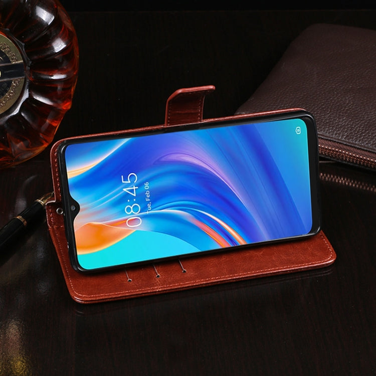 idewei Crazy Horse Texture Horizontal Flip Leather Case with Holder & Card Slots & Wallet For Tecno Spark 7P(Red) - free shipping - PMC TechLife - Order now!