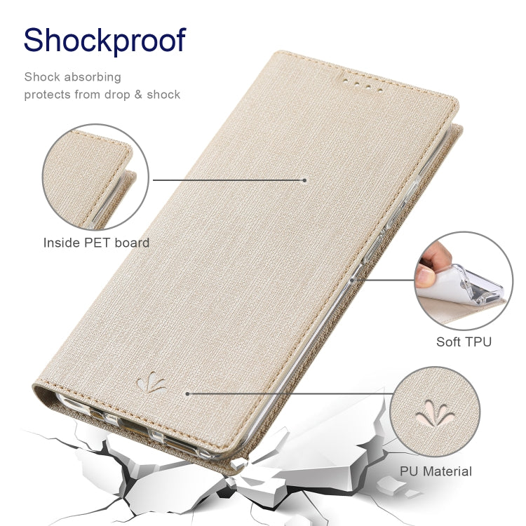 For Sharp Aquos R6 ViLi DMX Series Shockproof TPU + PU Leather Magnetic Attraction Horizontal Flip Case with Card Slot & Holder(Gold) - More Brand by ViLi | Online Shopping South Africa | PMC Jewellery | Buy Now Pay Later Mobicred