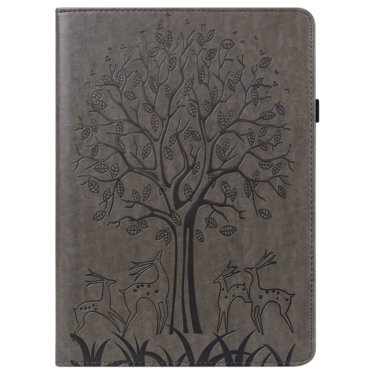For Lenovo Tab M10 HD Gen 2 Tree & Deer Pattern Pressed Printing Horizontal Flip PU Leather Case with Holder & Card Slots(Pink) - Lenovo by PMC TechLife | Online Shopping South Africa | PMC TechLife | Buy Now Pay Later Mobicred