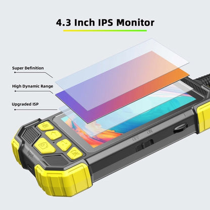 Y19 3.9mm Single Lens Hand-held Hard-wire Endoscope with 4.3-inch IPS Color LCD Screen, Cable Length:2m(Yellow) -  by PMC Jewellery | Online Shopping South Africa | PMC Jewellery | Buy Now Pay Later Mobicred