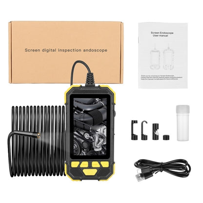 Y19 5.5mm Single Lens Hand-held Hard-wire Endoscope with 4.3-inch IPS Color LCD Screen, Cable Length:10m(Yellow) -  by PMC Jewellery | Online Shopping South Africa | PMC Jewellery | Buy Now Pay Later Mobicred